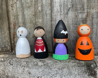 Halloween Pegdolls, Halloween Toys, Halloween Small World, EYFS Halloween, Pumpkin Pegdoll, Ghost Pegdoll, Witch Pegdoll, Halloween Gift