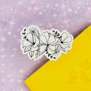 Transparent Floral Sticker