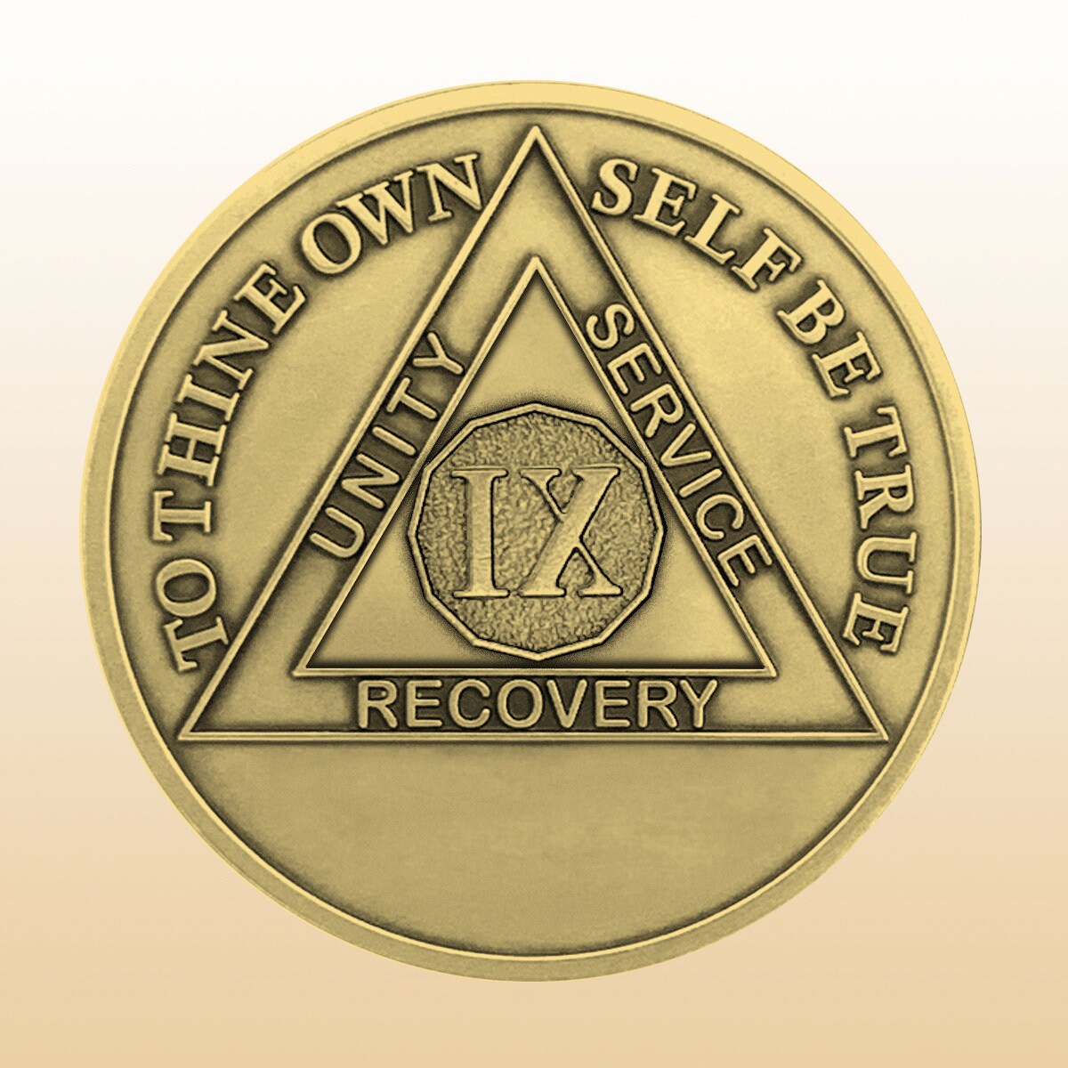 Red White Black Token Alcoholics Anonymous Chips 9 Year AA Medallions Sobriety Coin Nine Year Coins 