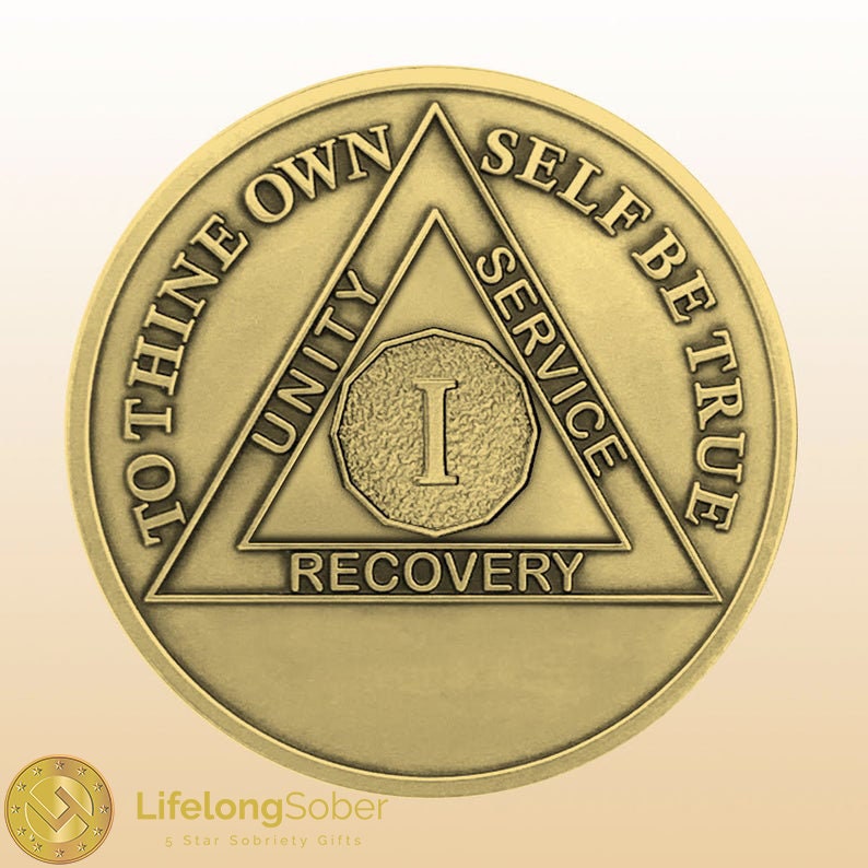 YRS AA 12 Step Recovery Program Bronze Coin /Token/Chip OLD TIMER HONOREE 25 