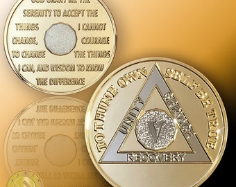 5 Year Sobriety Chip 5 Year Sobriety Coin Gifts 5 Year Aa Medallion - Foto 5