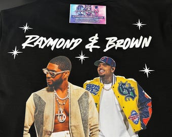Custom Shirt Usher Chris Brown R&B Tour Konzert Tee, 90er Jahre Retro Nostalgie Shirt
