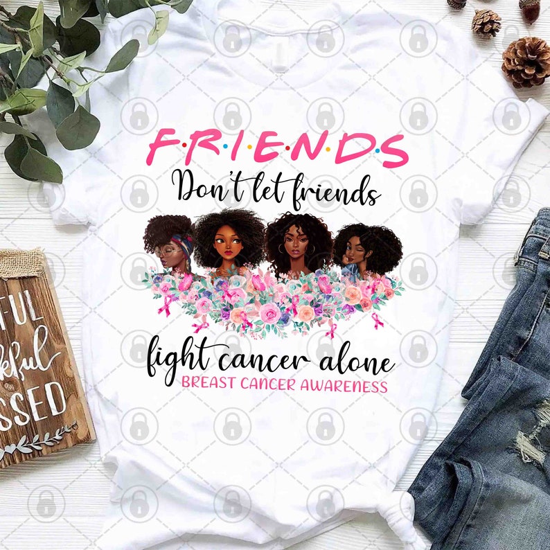 Friends don't let friends fight cancer alone png breast | Etsy