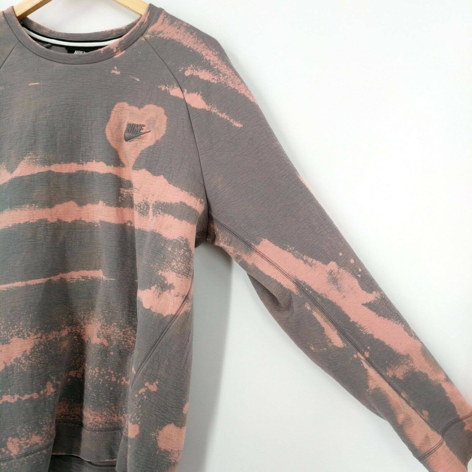 Nike Tech Fleece Custom Tie Dye Textured Crewneck Sweatshirt | Etsy