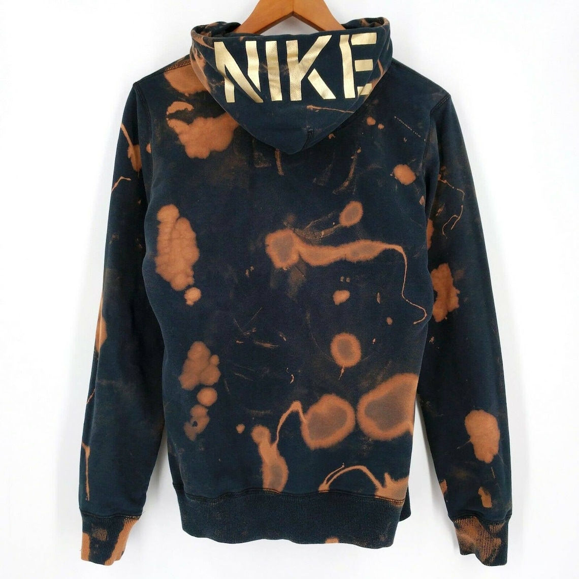 Nike feuerte custom Bleach Tie Dye Grafik Hoodie Sweatshirt Etsy