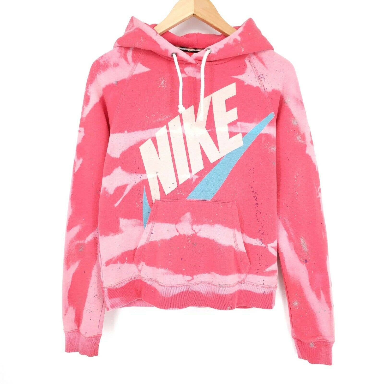 tie dye nike hoodie pink