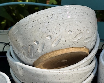 Soft White Speckled Bowl