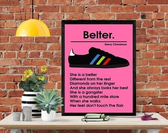 GERRY CINNAMON Belter Adidas A4 Poster Glossy Print