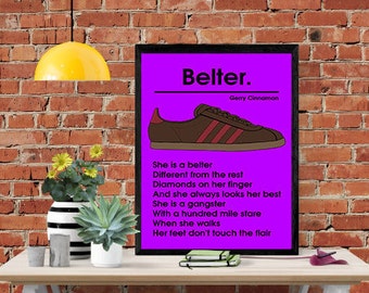 GERRY CINNAMON Belter Adidas A4 Poster Glossy Print