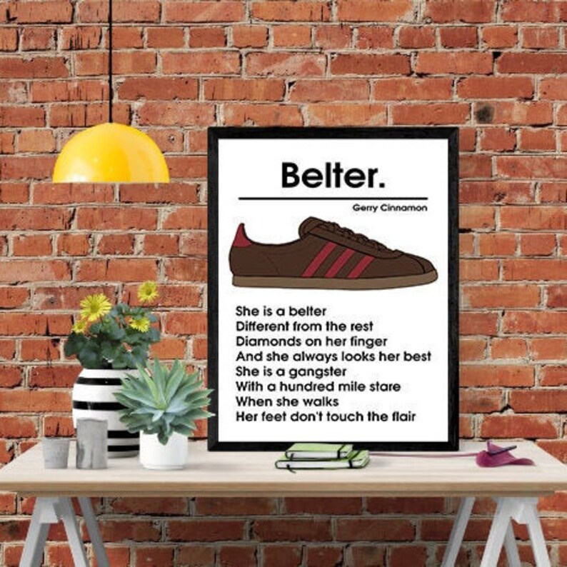 GERRY CINNAMON Belter Adidas A4 Poster Glossy Print