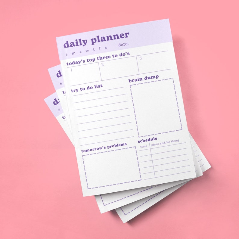 Daily Planner 5x7 Inch to Do List Wellness Planner - Etsy