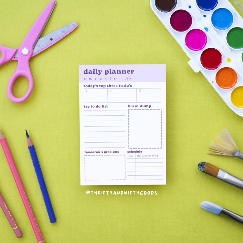 Daily Planner 5x7 Inch to Do List Wellness Planner - Etsy