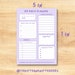 Daily Planner 5x7 Inch to Do List Wellness Planner - Etsy