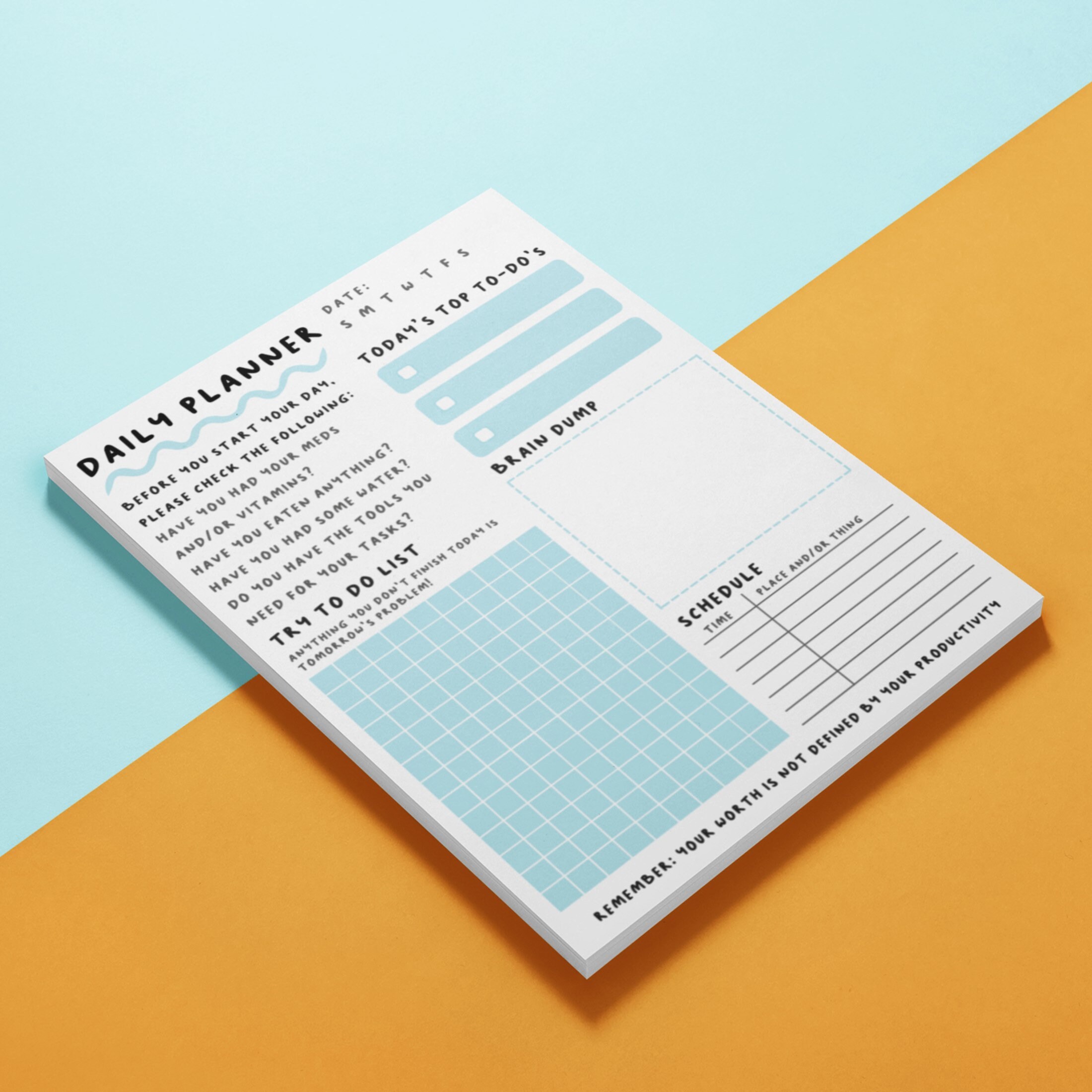 A Daily Planner 5x7 Inch to Do List Wellness Planner - Etsy