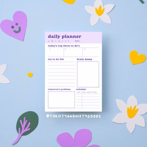 Daily Planner 5x7 Inch to Do List Wellness Planner Notepad Planner ...