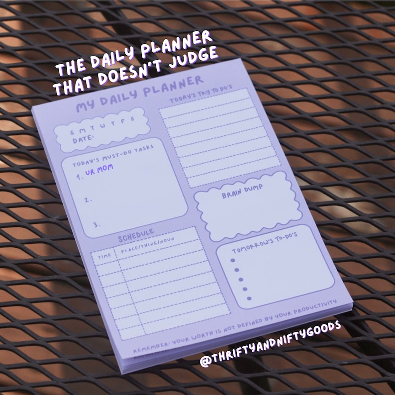 Daily Planner 5x7 Inch to Do List Wellness Planner - Etsy
