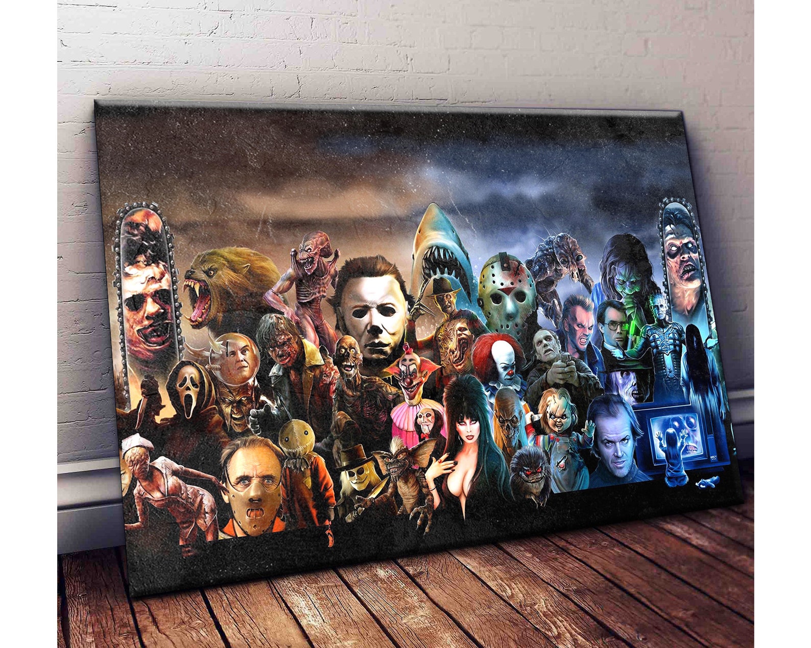 Horror Movie Characters Canvas Old Classic Movie Gangster | Etsy