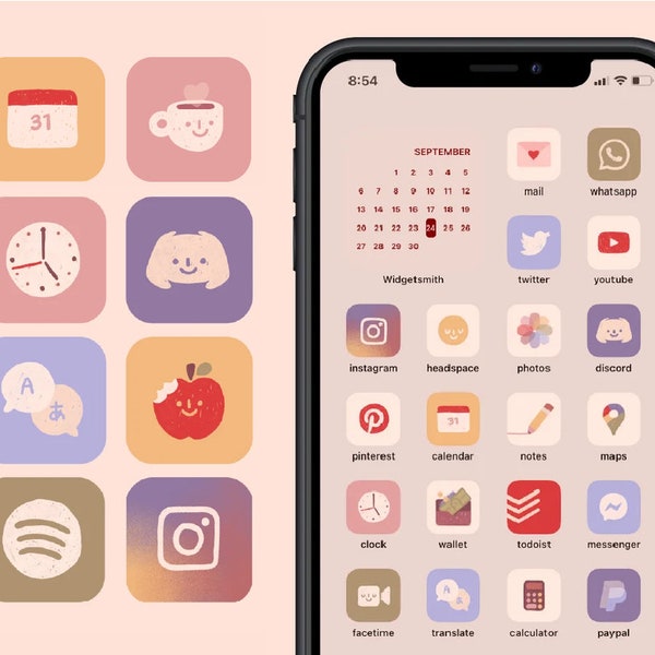 Daily Pastels Icon Set (iOS 14 & Android)