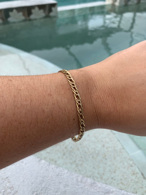Quality Gold 10k Hollow Double Link Charm Bracelet 10DO542 - Walsh Jewelers