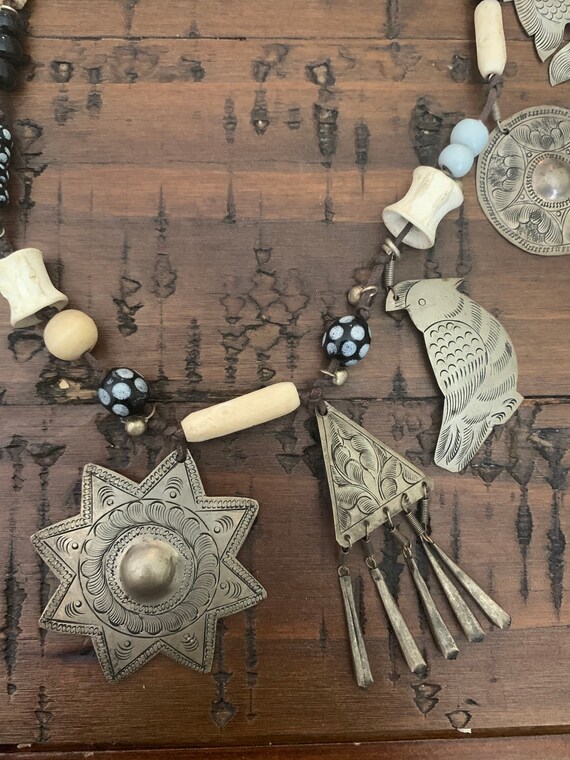 vintage mexican extra long silver charm / treasure