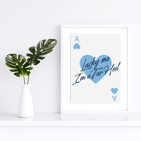 Tar Heel - UNC - Chapel Hill  - Playing Cards - lucky me - bar cart - graduation present - dorm decor