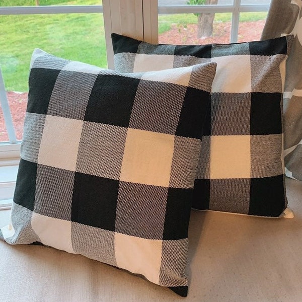 Plaid Pillow Covers Etsy