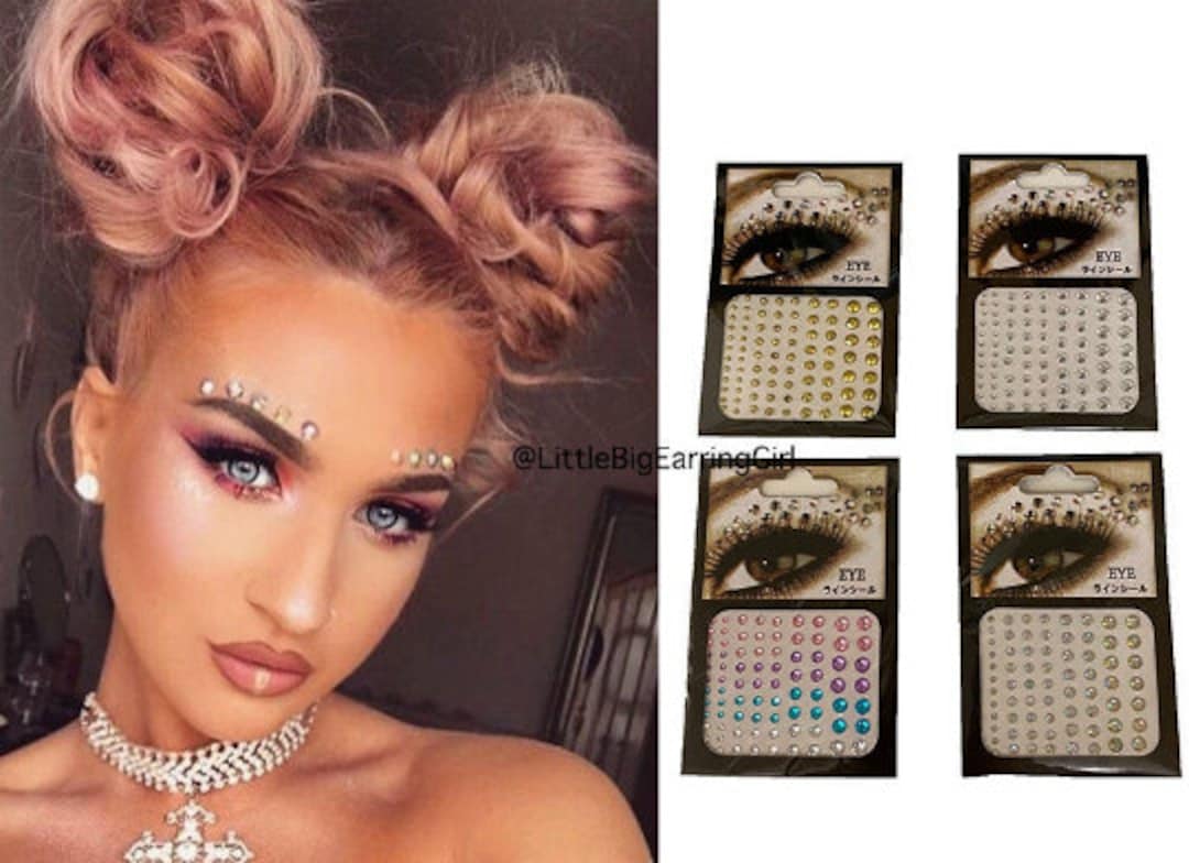 Acrylic Crystal Gems Bling Eye Face Stickers Makeup Rhinestones DIY Makeup  Decor