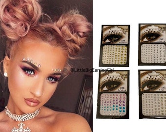 3D Circle Face Sticker Rhinestone Jewelry Festival Maquillage des yeux pour Coach EDC