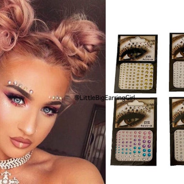 3D Circle Face Sticker Rhinestone Jewelry Festival Eye Makeup for Coach EDC