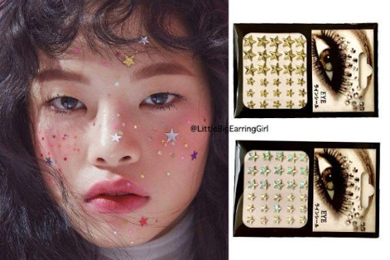 3D STAR Face Sticker Gold and Silver Jewelry Rhinestones Festival Makeup  Coach EDC 