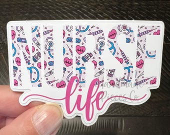 Nurse Sticker, Nursing Sticker, Nurse Life Sticker, Vinyl Sticker, Water bottle Sticker, Laptop Sticker, Custom Stickers, Car Decal