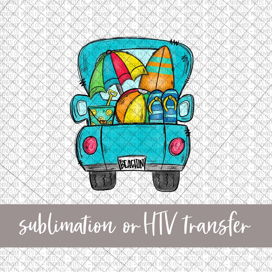 Beach Truck Transfer Beaching Summer Beach Vintage Truck Etsy New Zealand