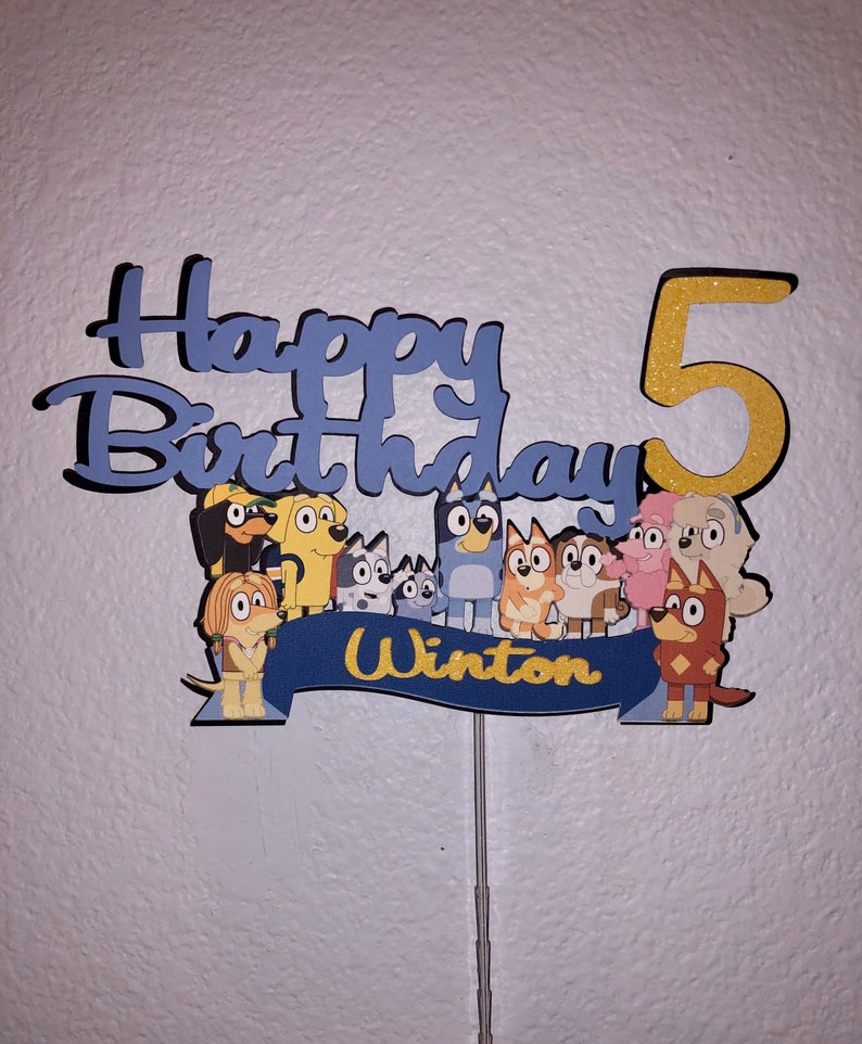 Bluey Birthday Cake Topper Etsy