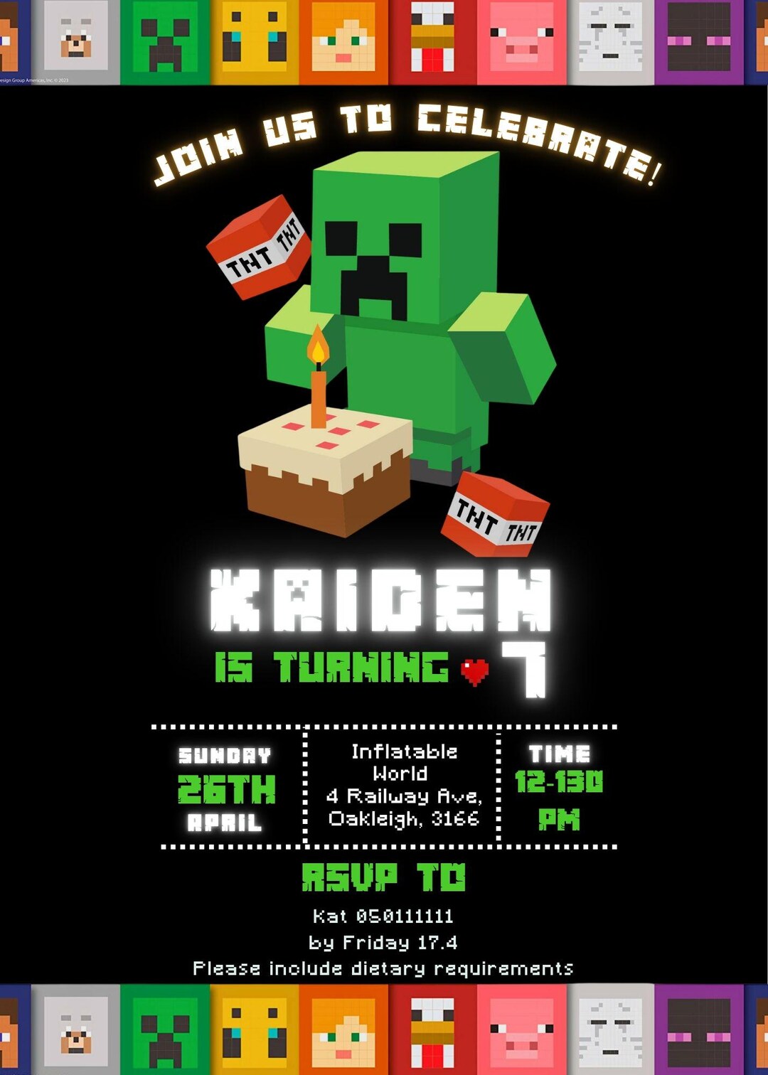 Minecraft Invite Code Example MINECRAFT V2 Invite (digital File) - Etsy Australia