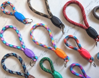 Custom Color Rope Keychain, Paracord Wristlet / Key Fob