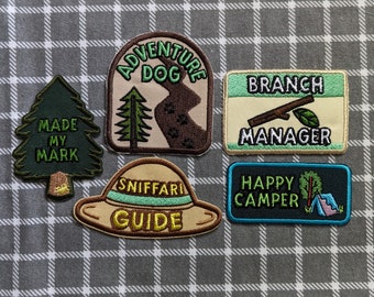 Dog Merit Badge | Iron-On Patches for Dogs, Custom Dog Bandana Badges