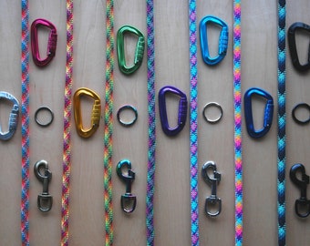 Design Your Own Dog Leash, Custom Pet Lead, Create Your Perfect Lightweight and Durable Rope Leash for Dogs, Colorful Carabiner Rope Leash