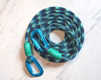 Custom Hands Free Rope Dog Leash, Heavy Duty Double Ended Running and Hiking Leash for Dogs, Leash with Two Clips, Cute and Colorful Lead