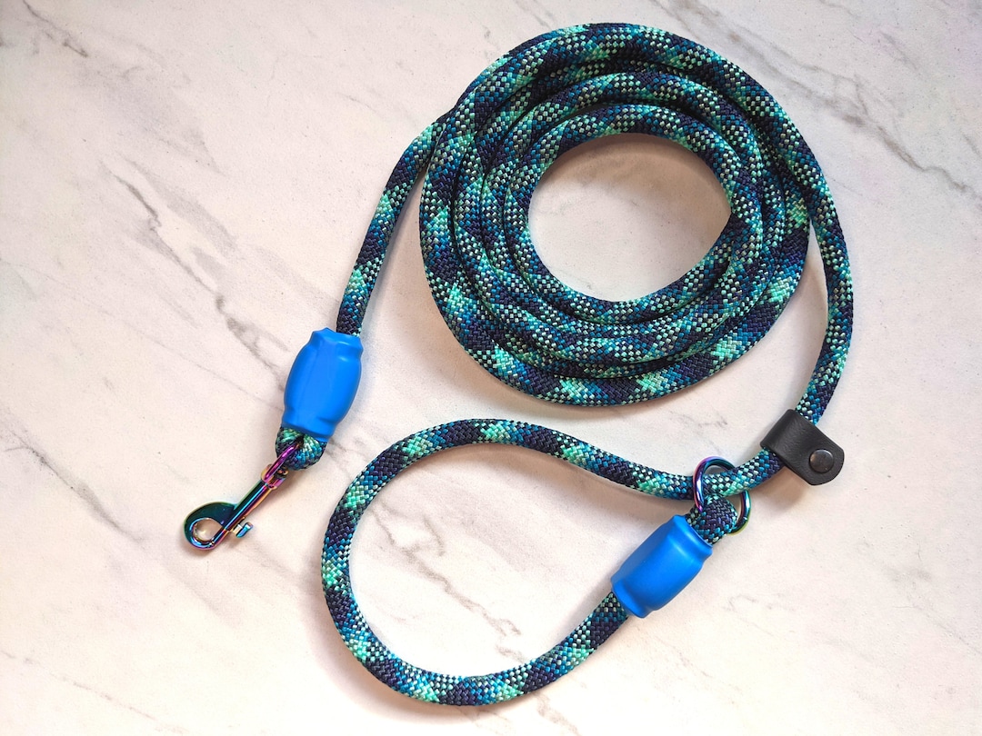 Custom Crossbody Rope Leash, Hands Free Lead for Dog Walking, Over the