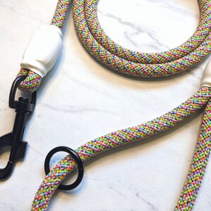 Custom Rainbow Rope Dog Leash, Carabiner Pet Leash, Lightweight and Durable Rope Lead, Colorful Rope Leash for Small Dogs and Big Dogs image 8