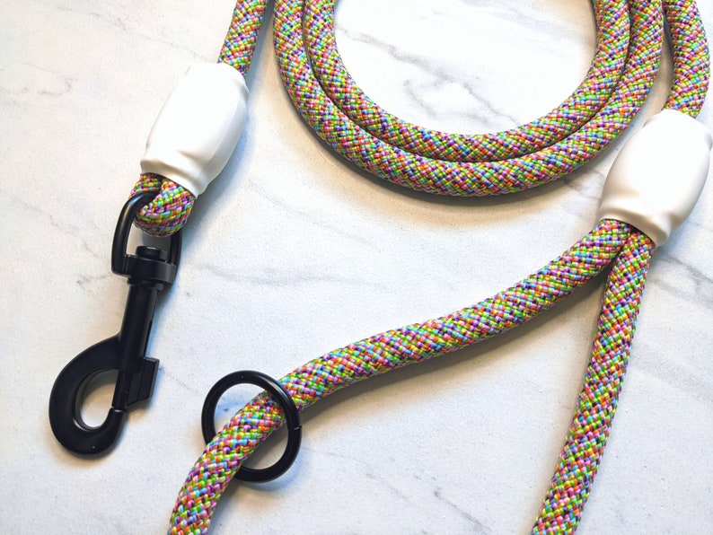 Custom Rainbow Rope Dog Leash, Carabiner Pet Leash, Lightweight and Durable Rope Lead, Colorful Rope Leash for Small Dogs and Big Dogs image 8