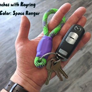 Custom Color Rope Keychain, Paracord Wristlet / Key Fob 5" Split Key Ring