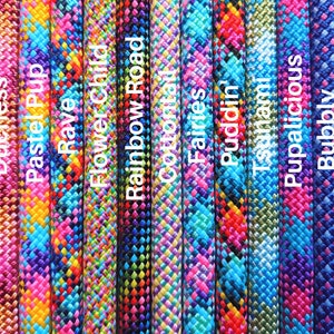Custom Rainbow Rope Dog Leash, Carabiner Pet Leash, Lightweight and Durable Rope Lead, Colorful Rope Leash for Small Dogs and Big Dogs image 2