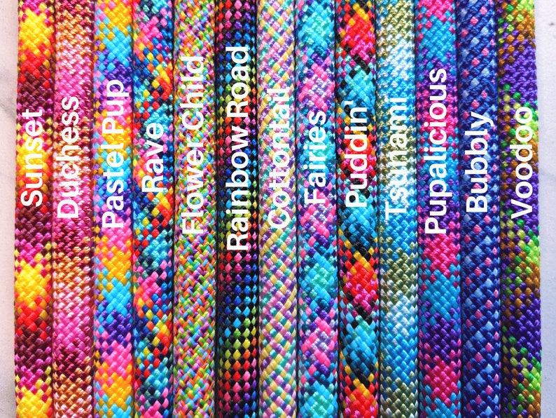 Custom Rainbow Rope Dog Leash, Carabiner Pet Leash, Lightweight and Durable Rope Lead, Colorful Rope Leash for Small Dogs and Big Dogs image 2