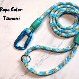 Custom Rainbow Rope Dog Leash, Carabiner Pet Leash, Lightweight and Durable Rope Lead, Colorful Rope Leash for Small Dogs and Big Dogs image 7