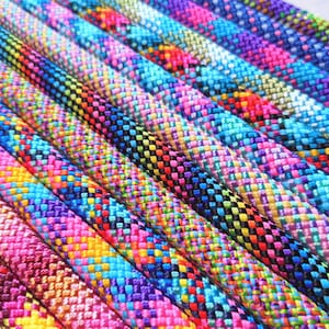 Custom Rainbow Rope Dog Leash, Carabiner Pet Leash, Lightweight and Durable Rope Lead, Colorful Rope Leash for Small Dogs and Big Dogs image 1