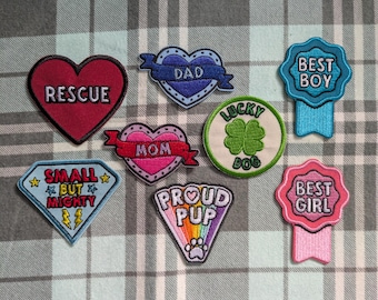 Dog Merit Badge | Iron-On Patches for Dogs, Dog Bandana Badges, Embroidered Patch for Girl and Boy Dogs, Rescue Dog Gift, Pet Scout Badge