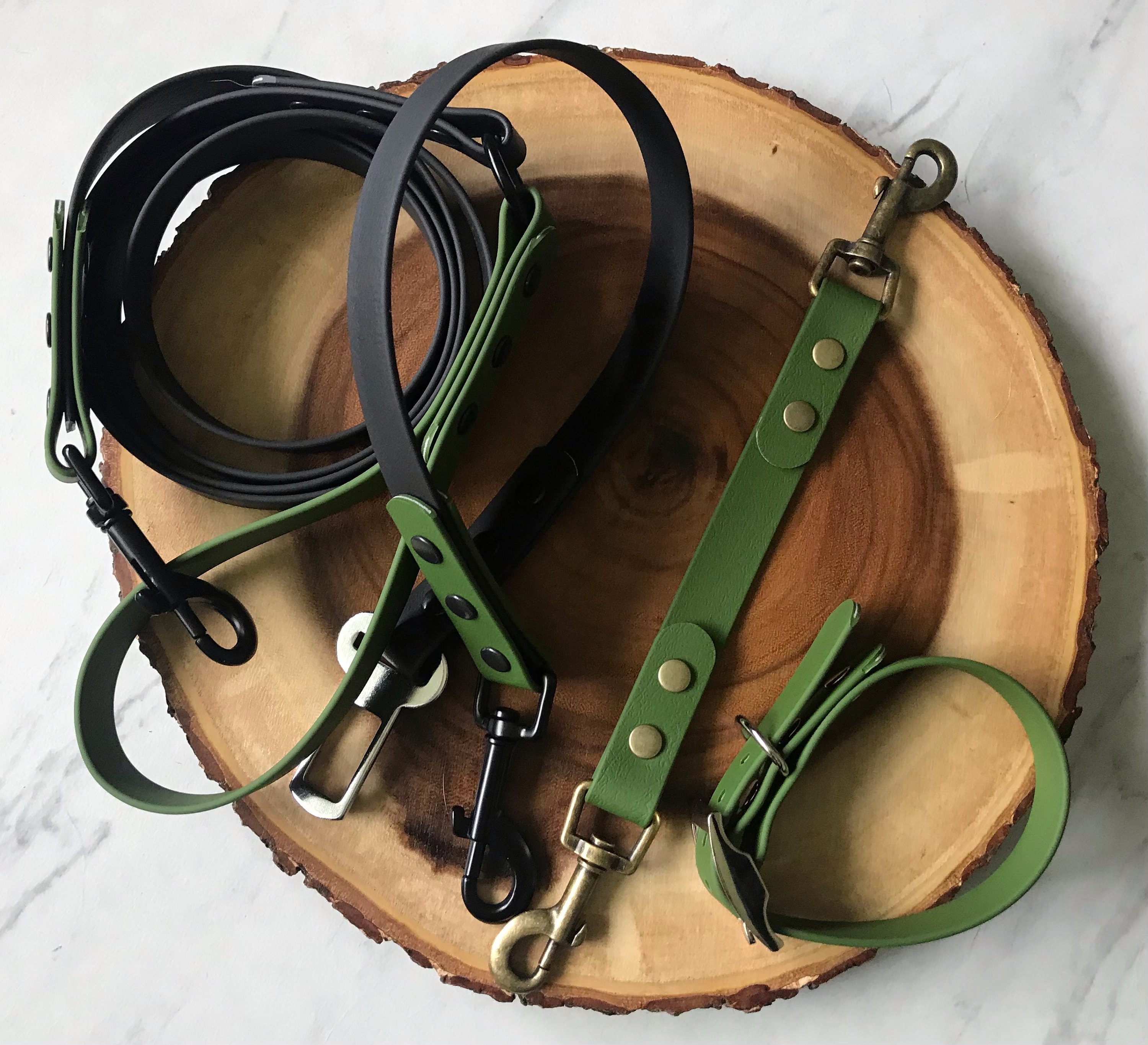 Custom Color Biothane Collar Vegan Leather Adjustable Dog Etsy