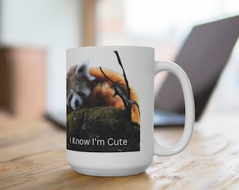 Photo Red Panda Mug Ceramic Coffee Mug 15oz Dishwasher Safe Cute Animal Gift Red Panda Lover Gift