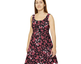 Robe d'amour patineuse pour femme Composé chimique d'ocytocine sur noir